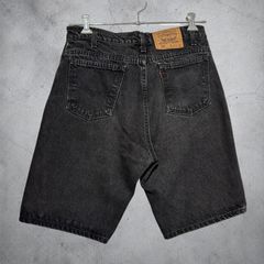 Levi's 550 90's USA製 後染めブラック デニムショーツ W28 - メルカリ