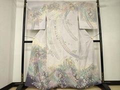 惣次郎】おすすめ！裄69cm！作家物・辻ヶ花正絹振袖 長襦袢セット