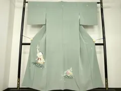 色留袖 身丈164 5cm 裄丈66 5cm M 袷 二代目 由水十久 落款あり 証紙あり 童 枝葉 水色 正絹 逸品 一つ紋 中古 リユースセレクトショップバイセル Yahoo 店 - 通販 - Yahoo ショッピング