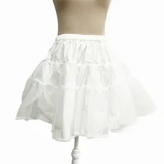 アンジェリックプリティー ANGELIC PRETTY 美品 ミニスカート レース チュール ウエストゴム 白 ホワイト 約Sのサムネイル