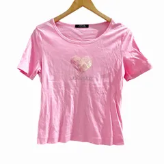 マダムジョコンダ MADAM JOCONDE 美品 半袖 カットソー ハート スパンコール ピンク 9 約Mのサムネイル