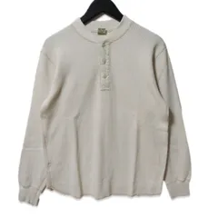 BUZZ RICKSON'S バズリクソンズ 長袖ヘンリーネックTシャツ BR68130 サーマル Tee THERMAL HENLEY NECK T-SHIRT ナチュラル M 27114080のサムネイル