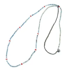 NORTH WORKS ノースワークス ネックレス ビーズ インディゴ染めシェル ワックスコード ロング BEADED NECKLACE  28012864のサムネイル