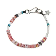 NORTH WORKS ノースワークス ブレスレット D-613 Shell Bracelet シェルビーズ スターチャーム ブラス ニッケル  28012872のサムネイル