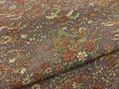 平和屋着物■上質な小紋　流水草花文　正絹　逸品　BAAX6465hjのサムネイル