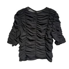 A.P.C. (アーペーセー) 23195-1-70172 BLOUSE SUZANNE フリル ギャザーブラウス レディース ブルー 36 A.P.C. (アーペーセー) BLOUSE SUZANNE フリル ギャザーブラウス 23195