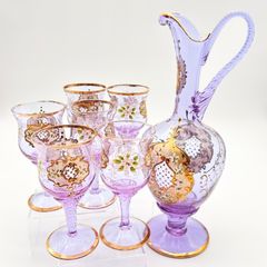 稀少 / 美品】ボヘミアクリスタル 切子 ワイングラス 2客セット