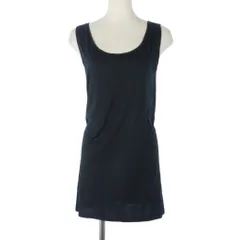 ヘルムートラング HELMUT LANG タンクトップ バックシーム ノースリーブ 無地 コットン S 黒 ブラック 16-3101501のサムネイル