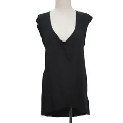 ヘルムートラング HELMUT LANG ノースリーブ ワンピース チュニック 膝丈 Vネック Sサイズ ブラック k32614 1215のサムネイル
