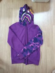 ☆激レア☆A BATHING APE シャークパーカー パープルカモ L - メルカリ