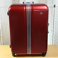 【希少】adidas アディダス キューブシリーズ キャリーケース スーツケース 大型 Lサイズ レッド フレームタイプ 鍵2本付きのサムネイル