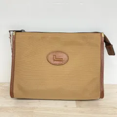 LANCEL/ランセル クラッチバッグ/セカンドバッグ/ポーチ ベージュ×ブラウン キャンバス×レザー フランス製 PARIS[OB03918]のサムネイル