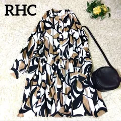 RHC Ron Herman / アールエイチシー ロンハーマン　総柄ギャザーシャツ　ロングシャツ　ブラウス ワンピース　ティアード　長袖　バンドカラー　サザビーリーグのサムネイル