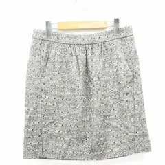 メルチェリア ドレステリア Merceria Dressterior スカート 台形 ひざ丈 総柄 ウール ブラック グレー 黒 灰 /MT20のサムネイル