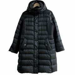 美品♡マッカージュ ダウンコート ロング フード ロゴ ブラック M 