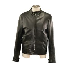 Ferragamo】レザージャケット ブラック 羊革 未使用保管品 サイズM 