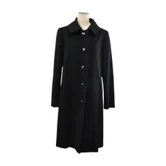 マダムジョコンダ MADAM JOCONDE ロング カシミヤ コート ステンカラー 40サイズ ブラック レディース F-L8574のサムネイル