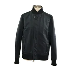 ベルルッティ Berluti ジャケット ブルゾン リブ 肩レザー使い サイズ 48 ブラック イタリア製 111433 メンズ F-L8658のサムネイル