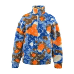 ルイヴィトン Louis Vuitton ジャケット ボア モノグラム ポリエステル ウール Sサイズ オレンジ×ブルー×ブラウン メンズ F-YA1231のサムネイル