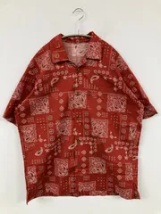 Golden Bear ゴールデンベア シャツ/ブラウス L レッド ペイズリー柄 その他総柄 ショート丈 半袖 レギュラーカラー メンズのサムネイル