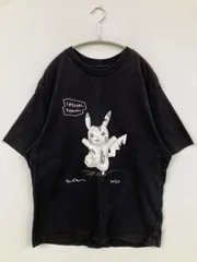 UNIQLO ユニクロ Tシャツ/カットソー L ブラック 前面プリント ミドル丈 半袖 メンズのサムネイル