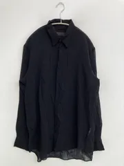 COMME CA DU MODE コムサデモード シャツ/ブラウス ブラック ウール・ニット ナイロン 無地 ミドル丈 長袖 レギュラーカラー メンズのサムネイル