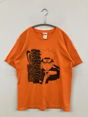 豊天商店 Tシャツ/カットソー M オレンジ 前面プリント バックプリント ミドル丈 半袖 クルーネック(丸首) メンズ レディースのサムネイル