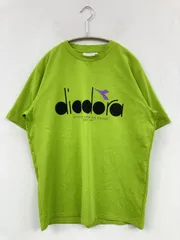 DIADORA ディアドラ Tシャツ/カットソー L ライトグリーン 前面プリント ブランドロゴ ミドル丈 半袖 クルーネック(丸首) メンズのサムネイル