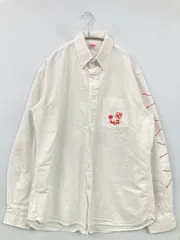 United Athle ユナイテッドアスレ シャツ/ブラウス XL ホワイト 無地 ワンポイント 刺繍 ロング丈 長袖 ボタンダウン メンズのサムネイル