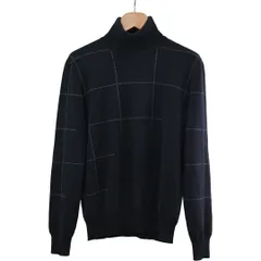 エルメス HERMES ニット セーター タートルネック 長袖 カシミヤ サイズL ネイビー 52-5710 メンズ F-M14031のサムネイル