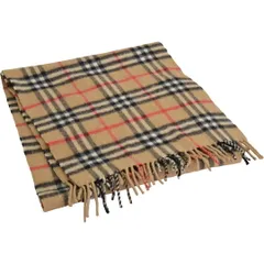 バーバリーロンドン BURBERRY LONDON チェック柄 マフラー カシミヤ 100% ベージュ レディース F-MR1152のサムネイル