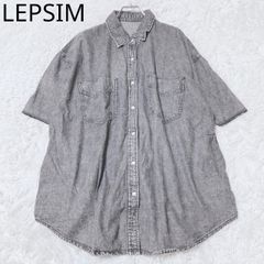 今期新作】LEPSIM デニムBIGショートシャツ 新色 インディゴ 新品 