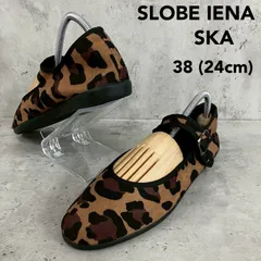 SLOBE IENA SKA スローブイエナ レオパード柄 ワンストラップシューズ 38 24cm レディース バレエシューズ フラットシューズ スエード調 ヒョウ柄 ベルト付き パンプス ぺたんこ靴 ローヒール 可愛い おしゃれ カジュアル ★ ■■のサムネイル