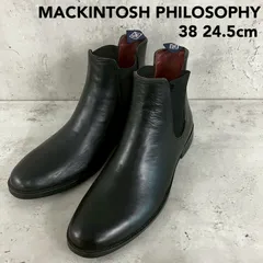 MACKINTOSH PHILOSOPHY マッキントッシュ フィロソフィー サイドゴアブーツ 38 24.5cm ブラック 黒 ラバーブーツ レインブーツ シンプル 無地 カジュアル レディース ショートブーツ おしゃれ 定番 人気 靴 ★ ■■のサムネイル