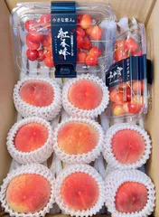 食べ比べセット　高糖度　日川白鳳　紅秀峰　甘い秀品　さくらんぼ　桃のサムネイル