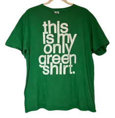 DELTA PRO WEIGHT “this is my only green shirt.” 聖パトリックデー グラフィックTシャツ グリーン Lのサムネイル