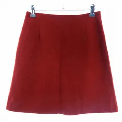 シャンブルドゥシャーム chambre de charme 台形スカート ミニ サイドファスナー 無地 F 赤 レッド ボトムス /T2のサムネイル