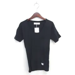 ヴァロッシュ VAROSH タグ付き Tシャツ カットソー 丸首 ロゴ 綿 コットン 半袖 S 黒 ブラック /TTのサムネイル