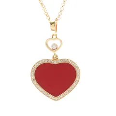 ショパール(Chopard) K18ピンクゴールド(K18PG) ダイヤモンド,カーネリアン メンズ,レディース ファッション ネックレス (ピンクゴールド(PG)) ハッピーハート ダイヤモンド ネックレス 79A074のサムネイル