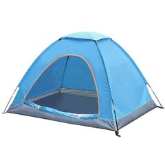 簡単設営】ワンタッチテント 2〜3人用ブルーsha mo camel キャンプ