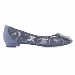 マノロブラニク MANOLO BLAHNIK HANGISIFLAT レース フラットシューズのサムネイル