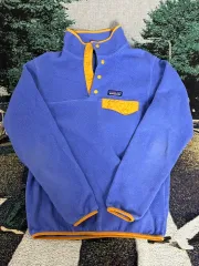 ヴィンテージ patagonia フリース プルオーバー ブルー/黄色のサムネイル