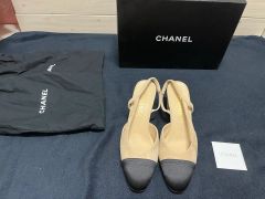 CHANEL スリングバック パンプス バイカラー ココマーク 36 - メルカリ