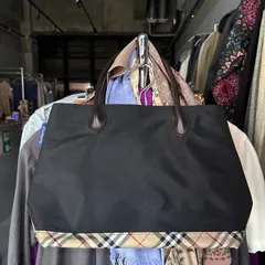 【東あずま店 併売品】 Burberry BLUE LABEL バーバリーブルーレーベル ノバチェック トート バッグ ブラック 黒 トート ハンド tote hand お呼ばれ デート オフィスカジュアル フォーマル かわいい 上品 可愛いのサムネイル