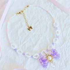 メルティーヌクリスタルネックレス ピンク - メルカリ