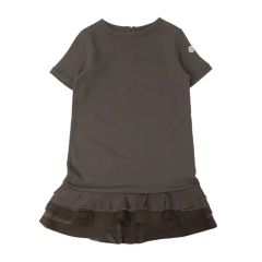 美品♡モンクレール ABITO 異素材 ドッキング ワンピース 袖ワッペン