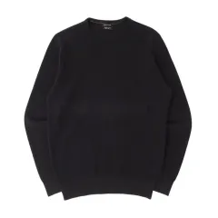 マッシモ ドゥッティ ブラック EXTRAFINE コットン ワッフル ニットのサムネイル