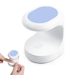 新品 PAVIKE ジェルネイルライト USB式 16W 卵の形 UVライト LED 硬化ライト レジン用 硬化ライト LEDネイルドライヤー 軽量 持ち運びに便利 自宅でDIYネイル用（ブルー）のサムネイル