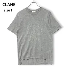 クラネ フラグメント CLANE Fragment 日本製 綿 コットン100% Tシャツ カットソー 半袖 グレー サイズ1 S-M メンズ ユニセックス コラボ ロゴ刺繍 稲妻 サークル 春 夏 秋 モード ストリート カジュアルのサムネイル