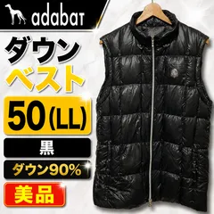 美品 adabat アダバット ダウンベスト 50 LL 黒 ダウン90% ゴルフウェアのサムネイル